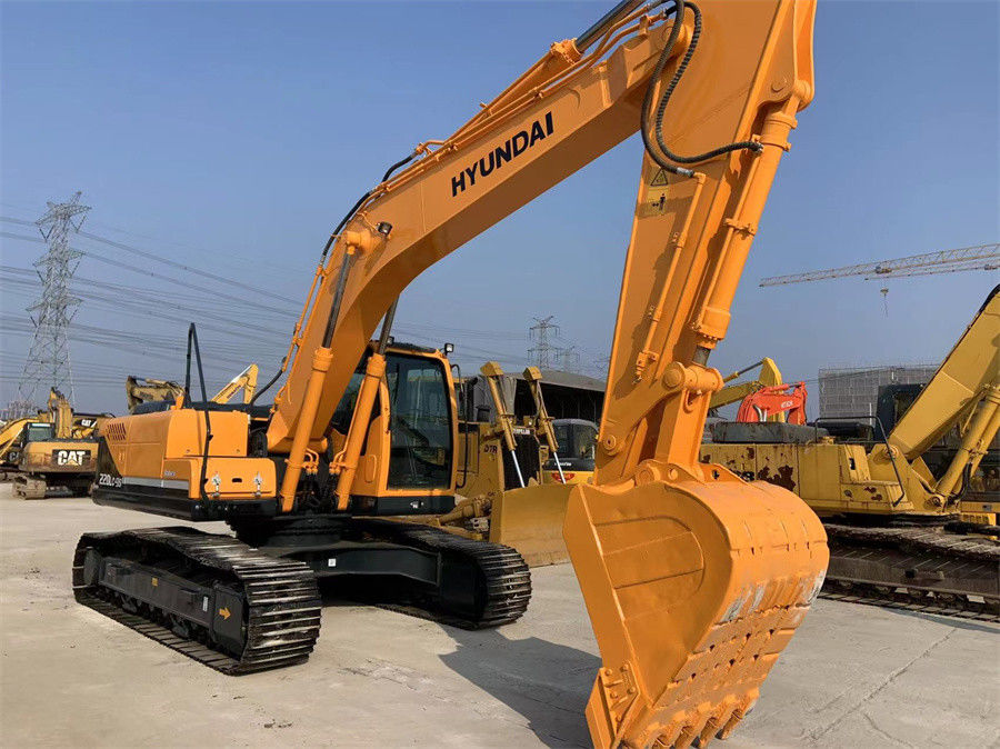 220lc-9s รถขุดตีนตะขาบฮุนไดมือสองผลิตในเกาหลี 22 ตันรถขุดตีนตะขาบ