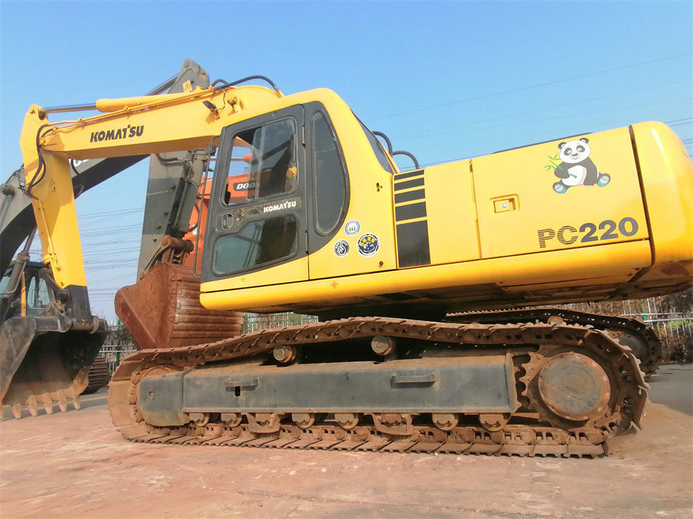 Komatsu Pc220 Komatsu Excavator มือสอง 22 Tons Japan Origin Small Crawler Excavator