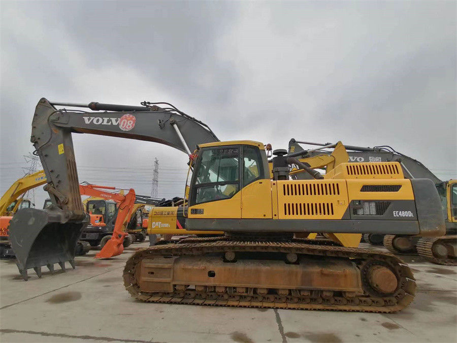 รถขุดตีนตะขาบ Volvo ใช้ไฮดรอลิก Volvo Ec480 รถขุดตีนตะขาบขนาดใหญ่ยี่ห้อสวีเดน 48 ตัน