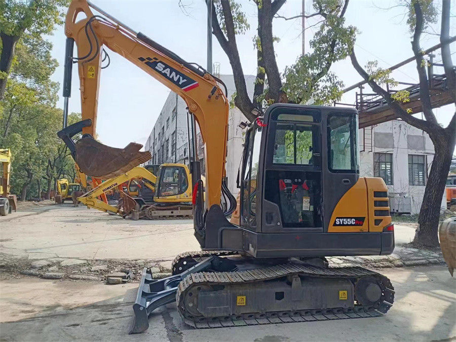 SY55C รถขุด Sany มือสอง SANY SY75C Midi Excavator รถขุดขนาดเล็ก