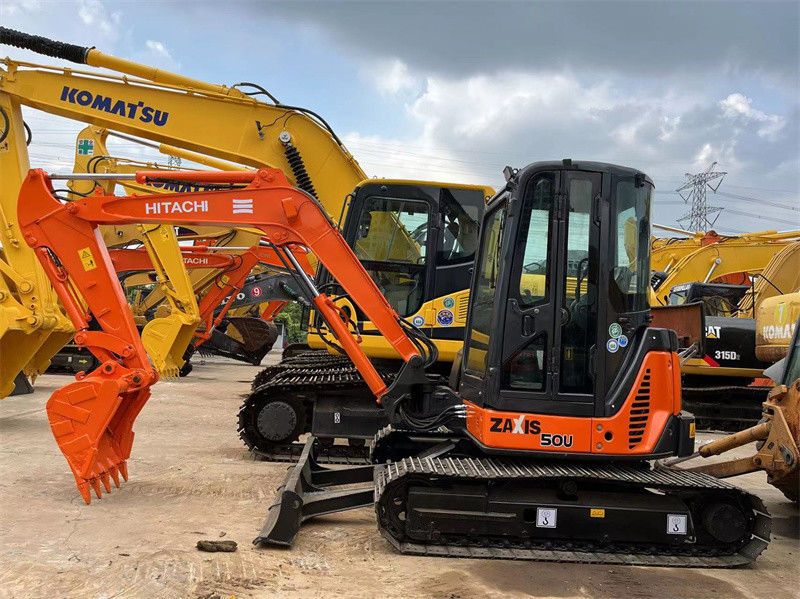 เครื่องขุดขนาดเล็ก Hitachi ZX50U มือสอง เครื่องขุดขนาดเล็ก Hitachi ZX50 5 ตัน