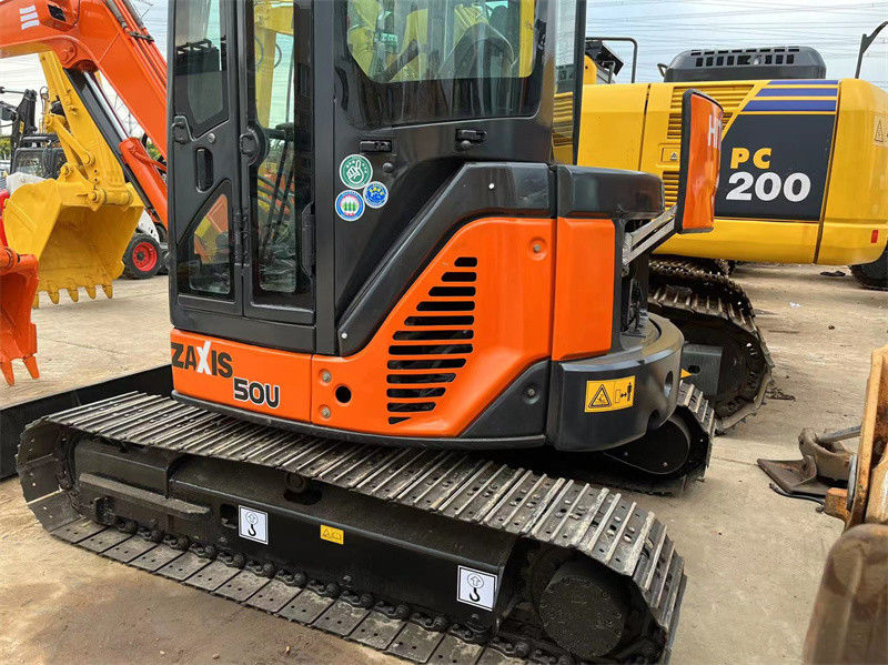 เครื่องขุดขนาดเล็ก Hitachi ZX50U มือสอง เครื่องขุดขนาดเล็ก Hitachi ZX50 5 ตัน