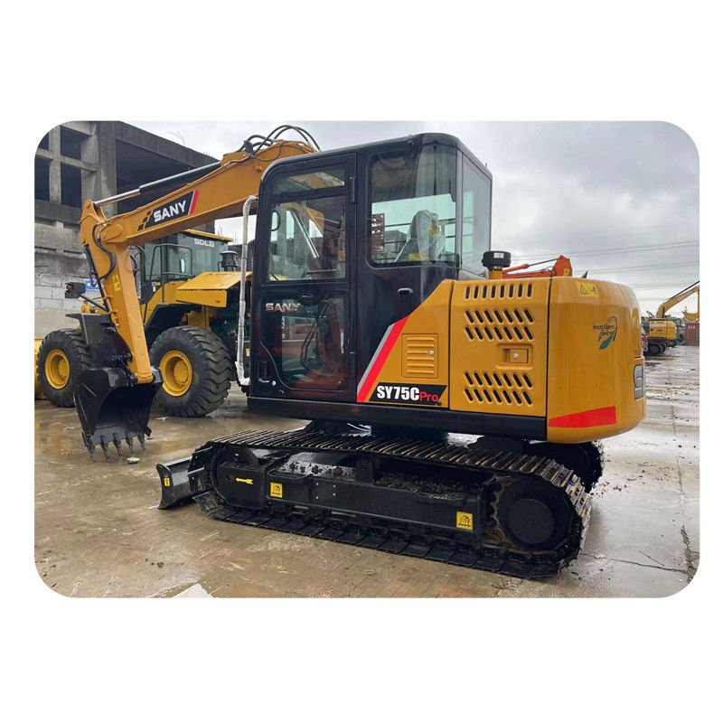 ใช้ Sany SY75C Pro มินิ Excavator มือสอง 7.5 ตัน Sany มินิ Digger