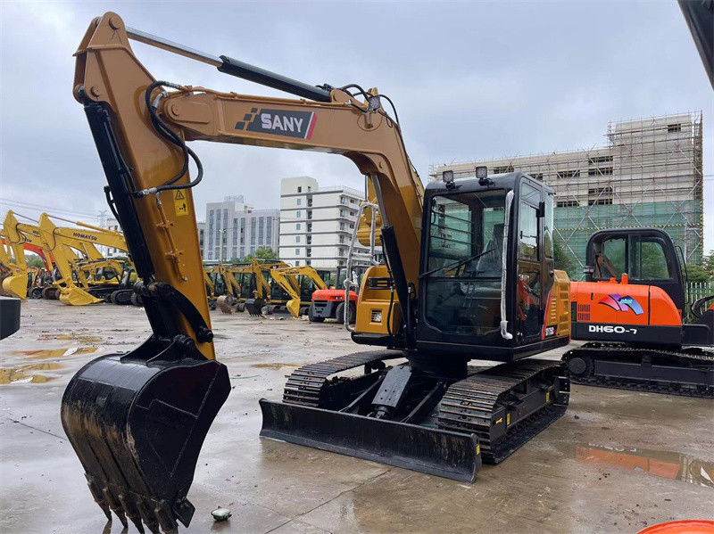 ใช้ Sany SY75C Pro มินิ Excavator มือสอง 7.5 ตัน Sany มินิ Digger