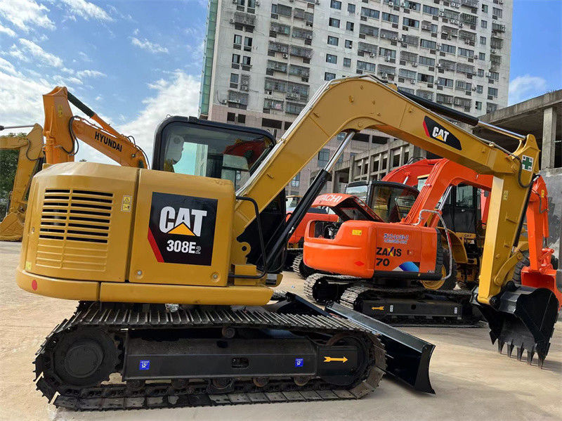 CAT 308E2 เครื่องขุดกระจก Mini Excavator เครื่องขุดกระจก Caterpillar 306 305 307 308