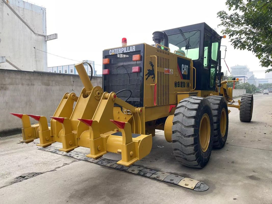 ใช้ Cat Motor Grader 140H การทํางานสูง Cat 140 Motor Grader