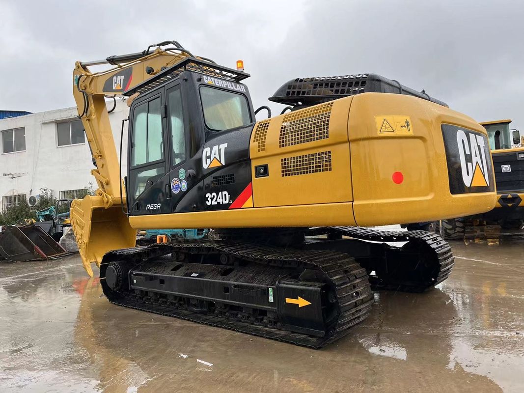 งานหนัก ใช้ CAT 324DL เครื่องขุด Crawler Caterpillar Breaker Hammer Line เครื่องยนต์แรง