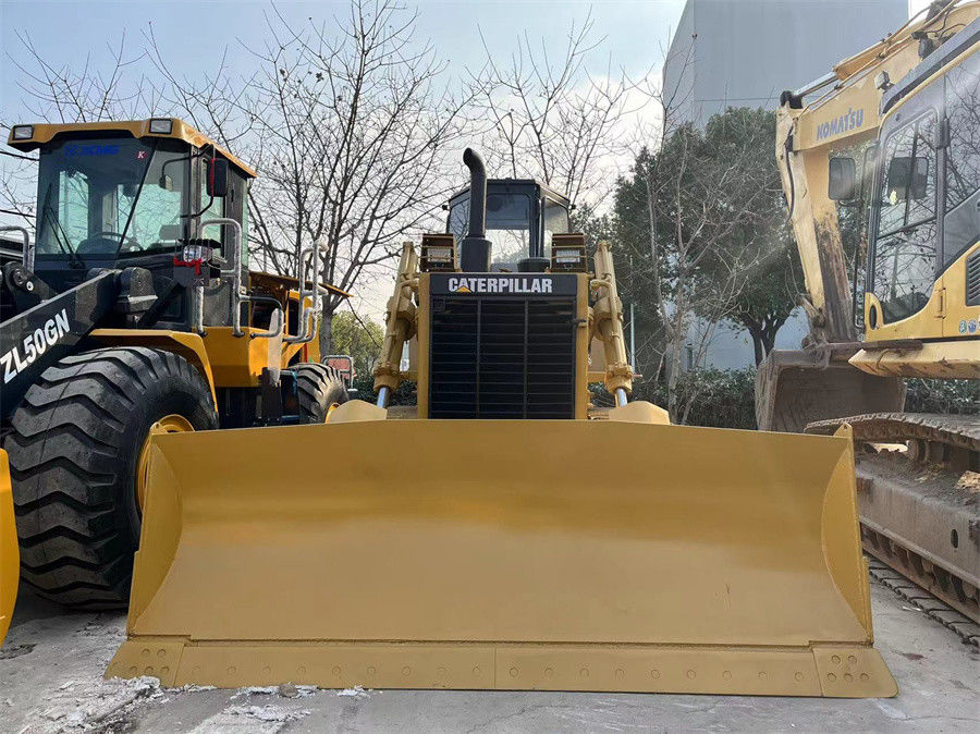 ใช้ CAT Caterpillar D7G Crawler Tractor บูลโดเจอร์ สภาพดี พร้อมใบมีดและเครื่องฉีก