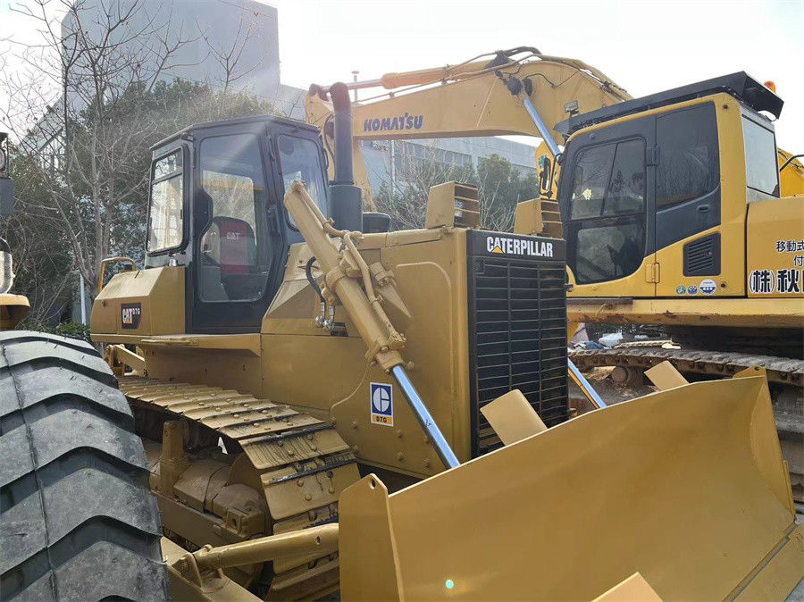 ใช้ CAT Caterpillar D7G Crawler Tractor บูลโดเจอร์ สภาพดี พร้อมใบมีดและเครื่องฉีก