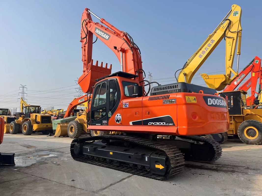 เครื่องขุด Doosan ของเดิมที่ใช้ DX300LC-9C 30 ตัน เครื่องขุดขนาดกลางที่ใช้ Doosan 300 อุปกรณ์หนัก