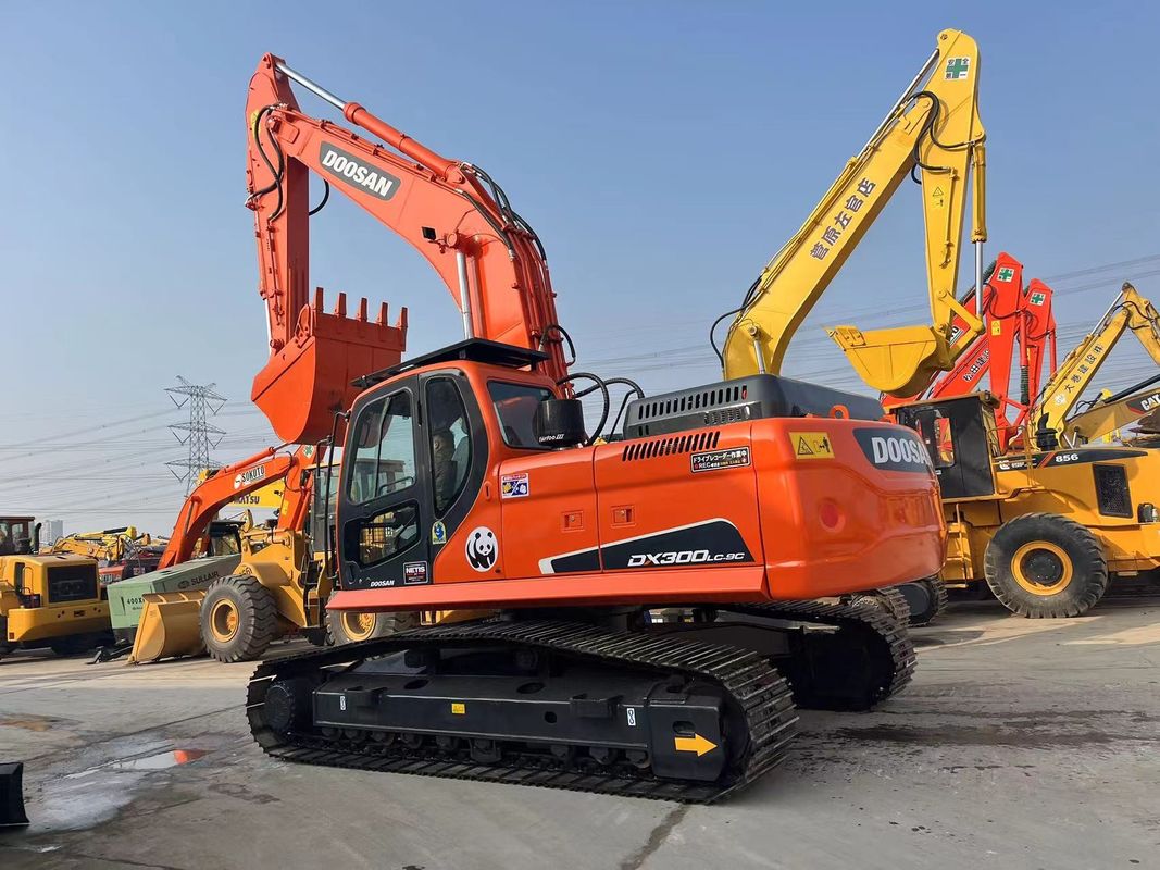 เครื่องขุด Doosan ของเดิมที่ใช้ DX300LC-9C 30 ตัน เครื่องขุดขนาดกลางที่ใช้ Doosan 300 อุปกรณ์หนัก