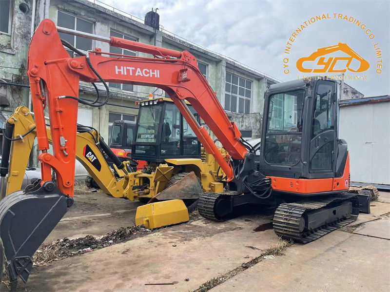 เครื่องขุดขนาดเล็กใช้งาน Hitachi ZX60USB เครื่องขุดขนาดเล็กใช้งาน 6 ตัน Hitachi ZX60 Crawler Excavator