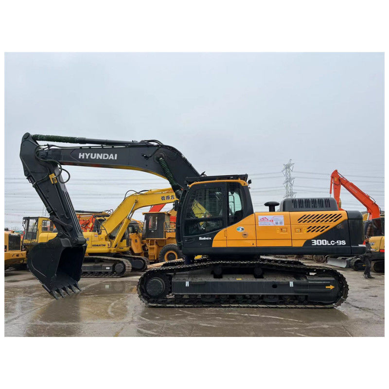 Hyundai R300LC-9S เครื่องขุดไฮดรอลิกมือสองสําหรับการก่อสร้าง การเหมืองแร่ น้ําหนัก 30 ตัน