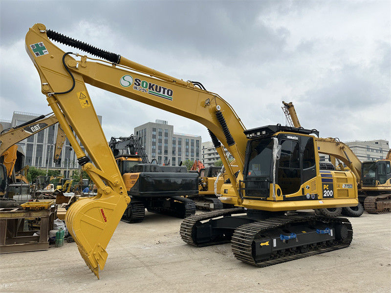 ใช้ Komatsu PC200-8 ใช้ญี่ปุ่น Excavator สภาพดีเยี่ยม ขนาดกลาง Hydraulic Excavator