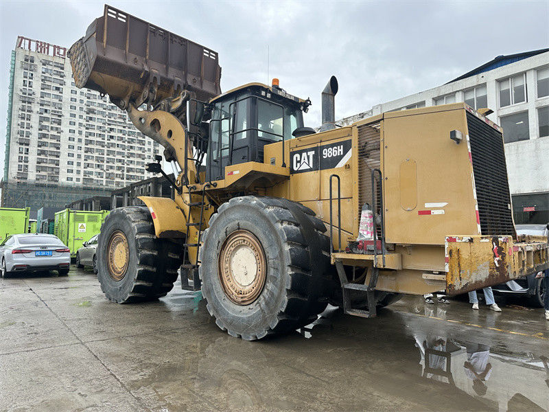 เครื่องบรรทุกล้อ CAT 986H แท้ที่ใช้ Caterpillar CAT 986 เครื่องบรรทุกหน้าใหญ่