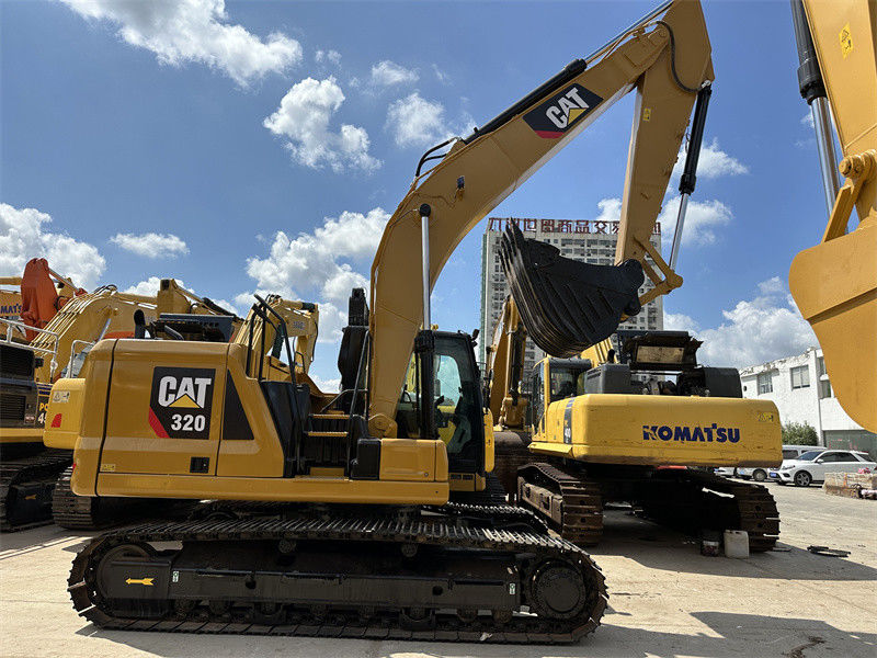 ใช้ CAT 320 Excavator เครื่องขุด 6 กระบอก เครื่อง C7.1 มือสอง เครื่องขุด Caterpillar 320