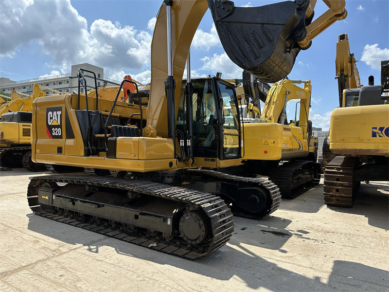 ใช้ CAT 320 Excavator เครื่องขุด 6 กระบอก เครื่อง C7.1 มือสอง เครื่องขุด Caterpillar 320