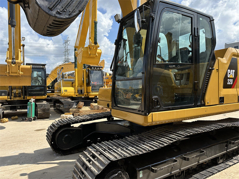 ใช้ CAT 320 Excavator เครื่องขุด 6 กระบอก เครื่อง C7.1 มือสอง เครื่องขุด Caterpillar 320