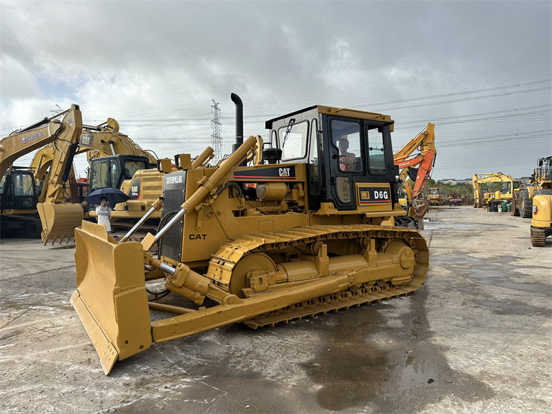 สีใหม่ CAT D6G บูลโดเซอร์มือสอง Caterpillar D3C D5B D6 โดเซอร์ในสภาพดี