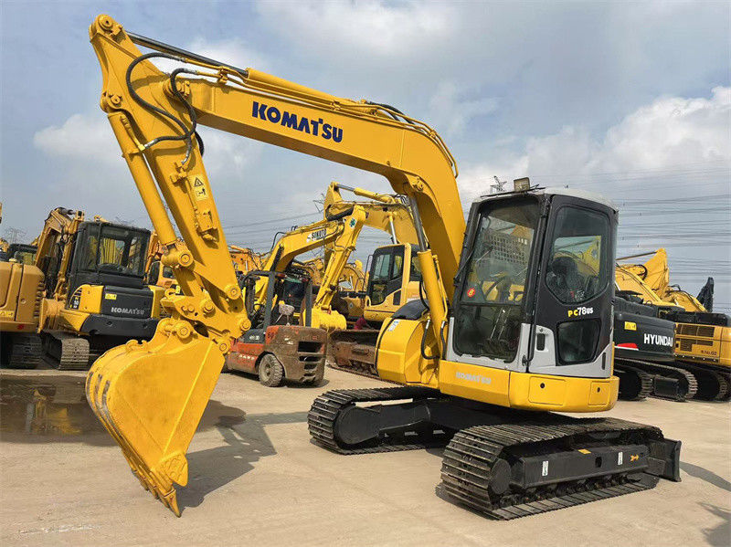 7.8 ตัน ญี่ปุ่น ใช้ Komatsu PC78us เครื่องขุดคราวน์ PC78US-6 เครื่องขุดเล็ก