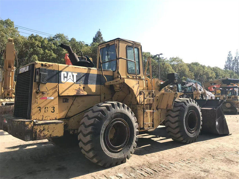 สีแท้ ใช้ CAT 966F เครื่องบรรทุกล้อมือสอง Caterpillar CAT 966 เครื่องบรรทุกด้านหน้า