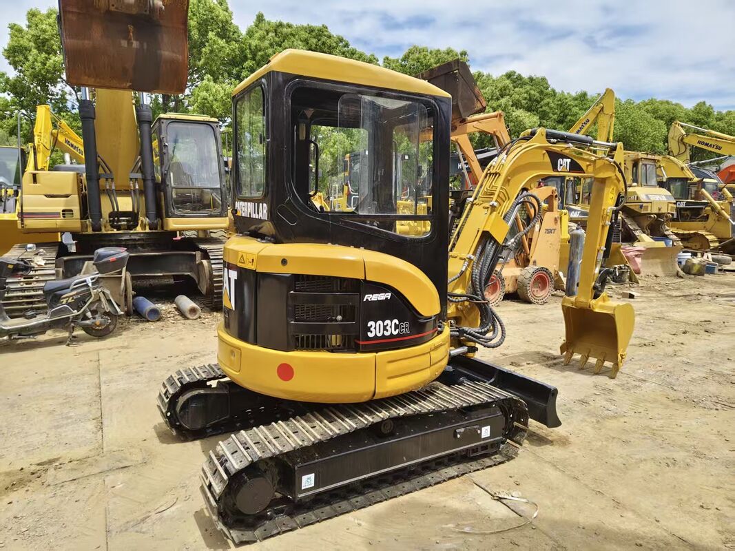 Used CAT 303C CR Excavators Offering Strong Digging Power and Responsive Hydraulics Ideal for Landscaping and Utility Work