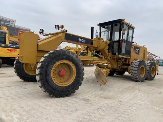 CAT 140H ใช้ Caterpillar Motor Grader เครื่องจักรเคลื่อนย้ายดิน