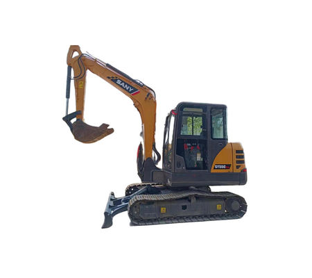 SY55C รถขุด Sany มือสอง SANY SY75C Midi Excavator รถขุดขนาดเล็ก