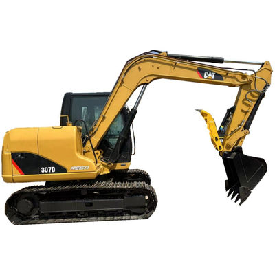 Caterpillar 307D Excavator มือสอง 7 Ton Mini Cat Excavator 307