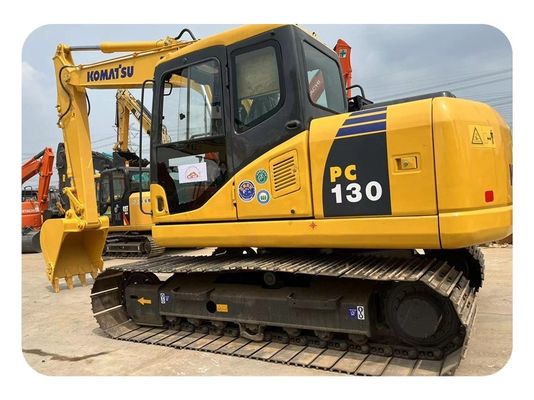 รถขุดตีนตะขาบ Komatsu PC130 ของญี่ปุ่นขนาด 13 ตันพร้อมรางขนาด 800 มม