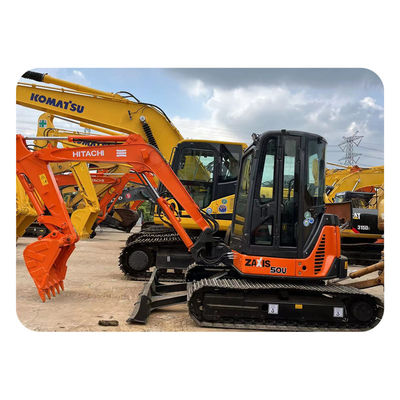 เครื่องขุดขนาดเล็ก Hitachi ZX50U มือสอง เครื่องขุดขนาดเล็ก Hitachi ZX50 5 ตัน