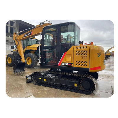 ใช้ Sany SY75C Pro มินิ Excavator มือสอง 7.5 ตัน Sany มินิ Digger