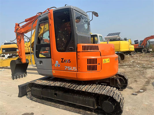 มือสอง ฮิตาชิ ZX75US มินิ Excavator ใช้ 7.5 ตัน ฮิตาชิ ZX75 มินิ Excavator Digger