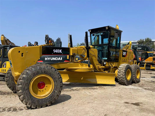 ใช้ CAT 140K มอเตอร์เกรดเกอร์ ใช้ Caterpillar 140 Grader อุปกรณ์เคลื่อนที่ดิน