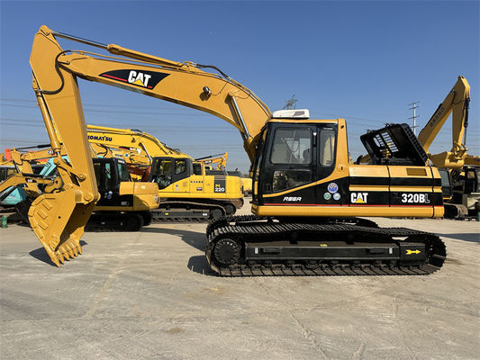 เครื่องขุด CAT 320BL มือสองที่มีเส้นทาง 800 มม เครื่องขุดไฮดรอลิก Caterpillar มือสอง