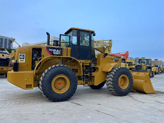 เครื่องบรรทุกล้อ CAT 966H มือสอง Caterpillar CAT 966 เครื่องบรรทุกด้านหน้าที่มีเครื่องยนต์ Weichai