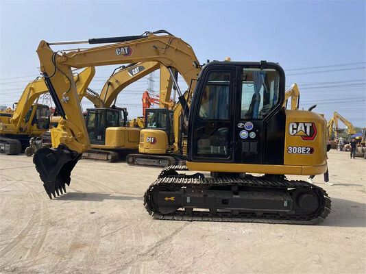 เครื่องขุด Caterpillar Used 308E2 เครื่องขุดไฮดรอลิกขนาดเล็ก ออกแบบให้มีค่าใช้จ่ายในการดําเนินงานที่ต่ํา และใช้งานได้ในหลายประเภท